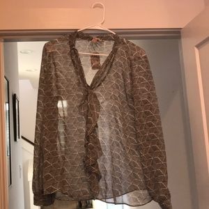 Black and White pattern blouse